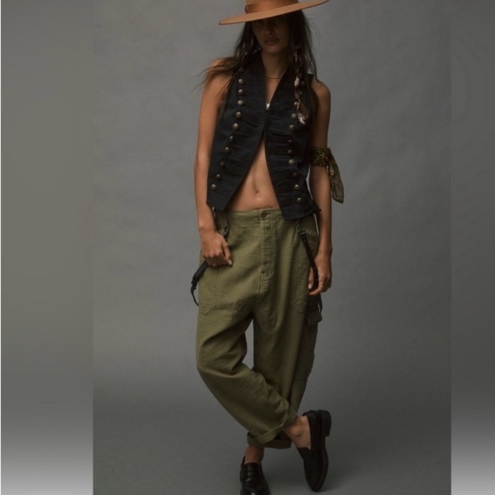 Free People Bay to Breakers pant in Washed Pine
